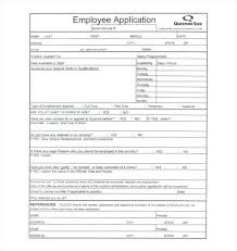 Sample Of Employment Application Form Easy Job Template Pics