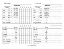 Making your own yahtzee scorecard can be extremely easy, especially if useful actions guide you. Printable Yahtzee Score Card