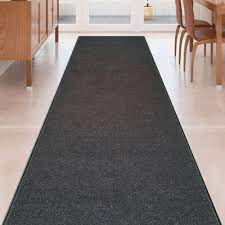solid black stair hallway runner rug