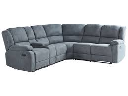 corner fabric manual recliner sofa grey