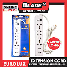 Eurolux 2meters Extension Cord 5
