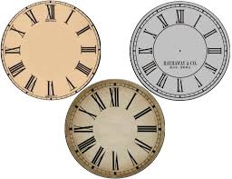 New Years Free Clock Face Printables Cd Size And Plate Pottery