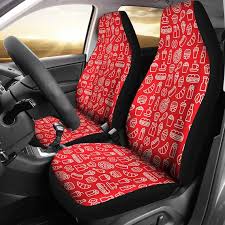 Delivery Driver Car Seat Covers In Red