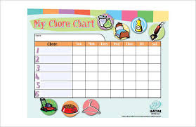 22 Chore Chart Template Free Pdf Excel Word Formats