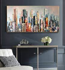 Abstract Painting Urban Cityscape