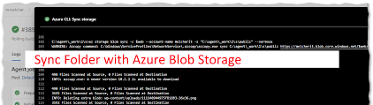 azure storage blob sync updates to