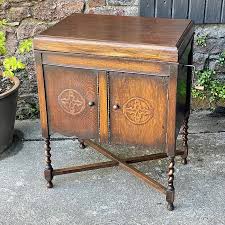 vine oak gramophone cabinet