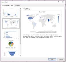 Office 365 Create A Geographical Chart In Excel The Marks