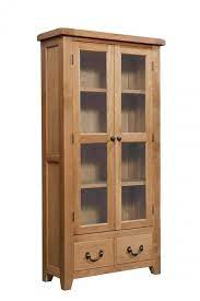 Somerset Oak Display Cabinet Edmunds