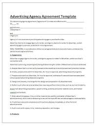 Advertising Contracts Templates Free Example 2768
