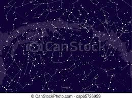 Northern Hemisphere Constellations Star Map Science Astronomy