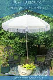For outdoor patio furniture, cushions, umbrellas, etc., they fade over time. How To Make A Fringed Umbrella Blue Agate Abode