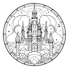 Middle Coloring Page Vector Ilration