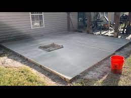 Dry Pour Big Concrete Patio Slab Step