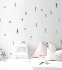 Trees Wall Decals Rustic Chalk Decor