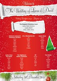 Christmas Wedding Table And Seating Plan Wedfest