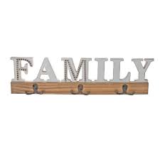 Ih Casa Decor 3 Hook Wooden Family