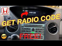 how to get honda radio code get the