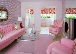 light pink color living room design
