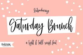 Usually, most of these elegant fonts are script and handwritten typefaces or take their inspiration from the world of calligraphy. Saturday Brunch A Tight Tall Script Font 260940 Calligraphy Font Bundles