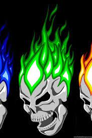 For the flames that will have other flames on top of them, we'll need to adjust the color balance. Free Flaming Skulls Coloring Pages Desktop Background