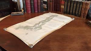 Maine Kennebec River Bath 1861 Large Nautical Chart Hand Colored Map