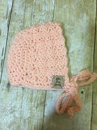 Magnolia Crochet Baby Bonnet Light Peach Baby Hat Crochet Bonnet Shower Gift Baby Hat Spring Bonnet Ready To Ship