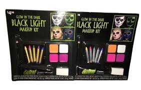 2x glow in the dark cream makeup kit