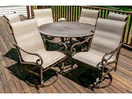 Sunnyland outdoor patio furniture in dallas fort worth texas carries castelle by pride outdoor furniture for all your outdoor needs in our dallas showroom. Castelle Coco Isle Patio Table And Chairs Current Retail 7 924 81508 Black Rock Galleries