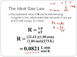 If we set up the ideal gas law for the values of 1 mole at standard temperature and pressure (stp) and calculate for the value of the constant r . Chapter 10 Gases Elements That Exist As Gases