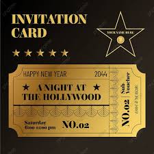 hollywood night invitation sns template
