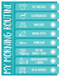 Reasonable Daily Routine Chart For Kids Template Before
