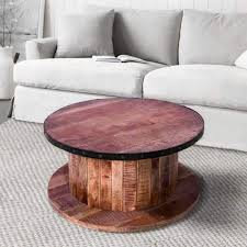 Rustic Plank Style Round Top