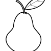 You can find here 2 free printable coloring pages of kawaii pear. 1