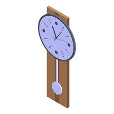Time Pendulum Clock Icon Isometric