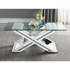 Base Rectangle Glass Top Coffee Table