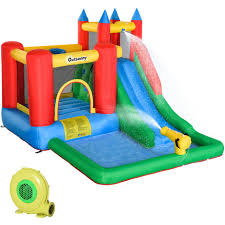 Outsunny Kids Bouncy Castle W Slide