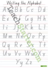Writing The Alphabet Chart Tracing Teaching Resource