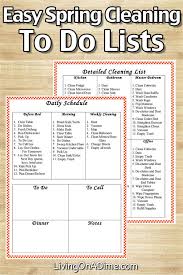 Easy Spring Cleaning To Do Lists And Schedules Living On