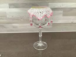Crochet Wine Glass Cover Insect