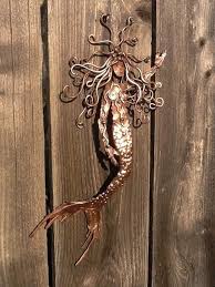 Copper Mermaid Sculpture Copper