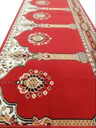 red cotton printed mosque prayer carpet