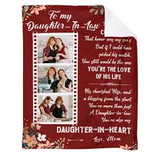 to my daughter in law picture blanket