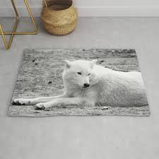 arctic wolf rug by marion b society6