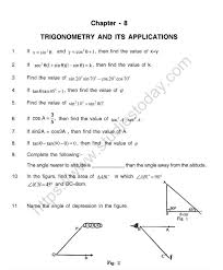 cbse class 10 mental maths trigonometry
