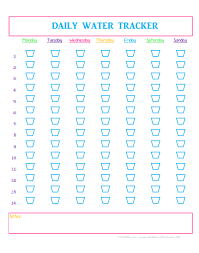 Free Daily Water Tracker Printable What Mommy Does