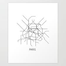 Paris Map Poster Map Of Paris Poster
