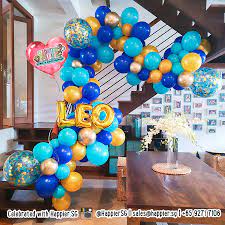 boys birthday party balloon decoration
