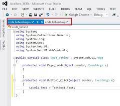 code behind and inline code in asp net
