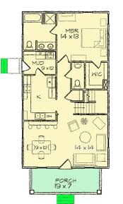 Narrow Lot Bungalow Home Plan 10030tt